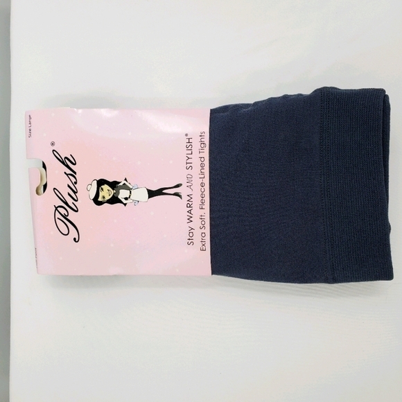 NWT Plush brand charcoal grey fleece line tights L - Picture 1 of 7